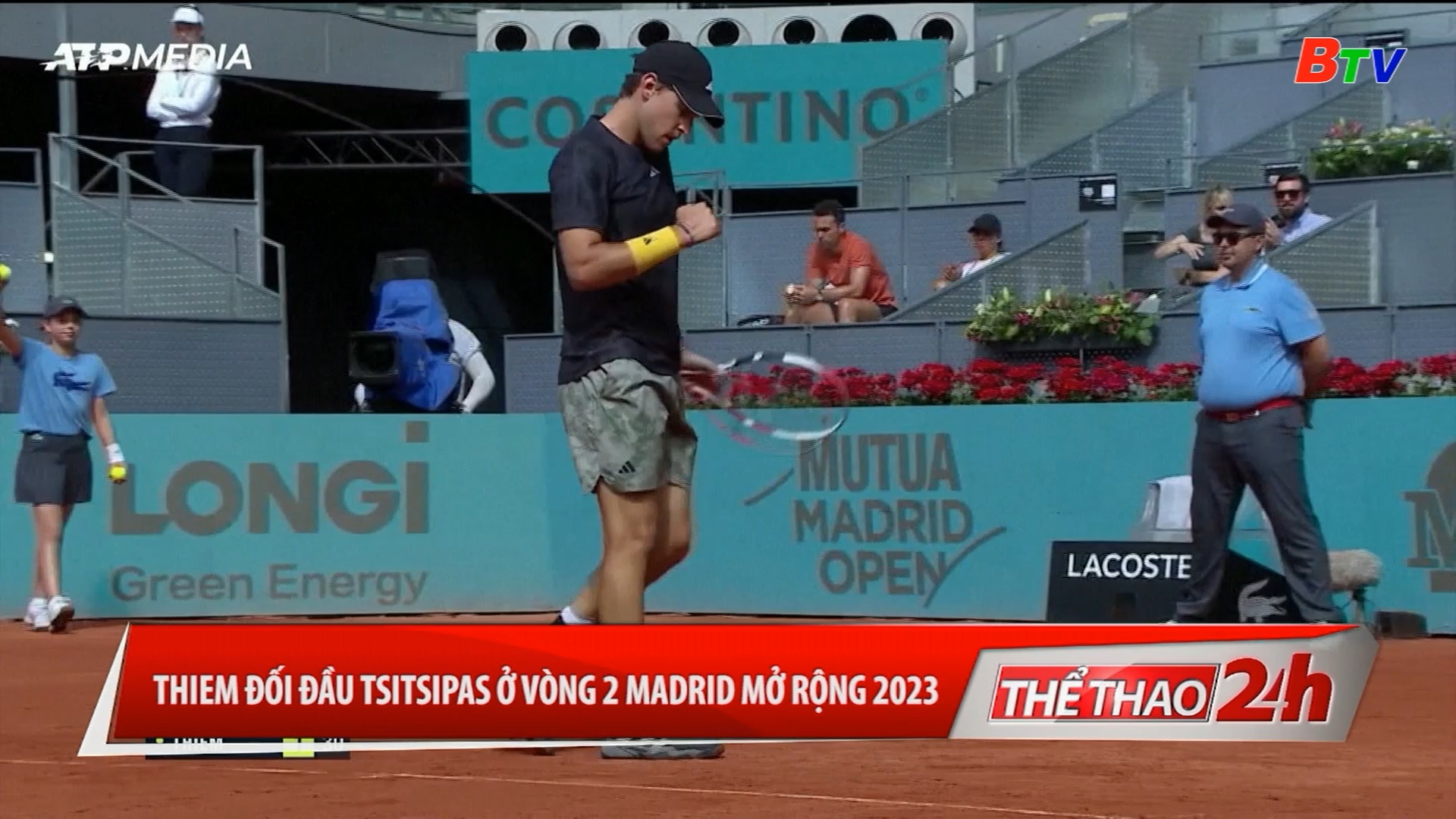 Thiem đối đầu Tsitsipas ở vòng 2 Madrid mở rộng 2023